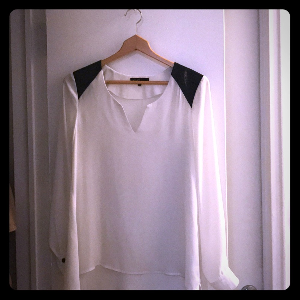 White & Black Blouse